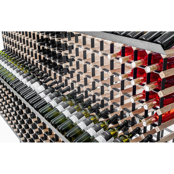 Raxxy P360D luxe dubbelzijdig metalen wijnrek voor 360 flessen wijn